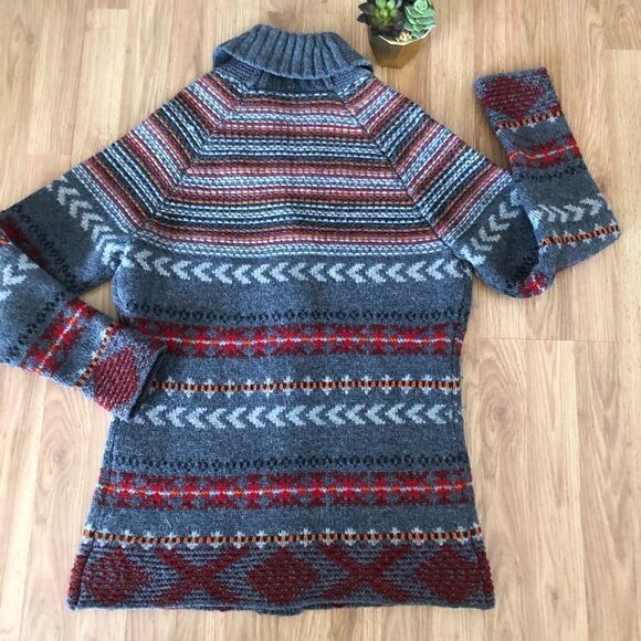 WOOLRICH Cumberland 9679 Charcoal 100% Lambswool Cardigan - Picture 9 of 10